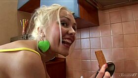 craving to see skinny teen aina m's wet pussy pounded relentlessly in the kitchen