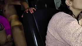 skinny milf spots guy on street, begs fuck in car now