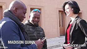 Madison Quinn escapes her boredom by eagerly joining a wild interracial gangbang adventure