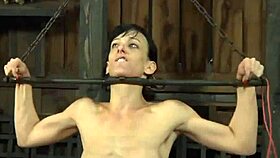 Cutie screams through brutal senseless caning punishment