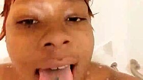 bbw danielle splashes in steamy shower playtime