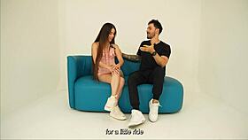 Karolin Gomez's big ass shines in her first casting blowjob and fuck with Juan Bustos