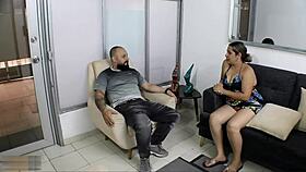 guy fills my pussy with hot semen in bedroom