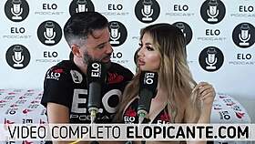 elo podcast plays with veve valencia's tits during their chat