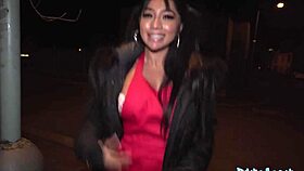 Busty Asian Public Seduction