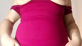 hey check this latina milf flashing her huge cameltoe pussy lips