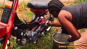 Ever wonder how this African queen handles her ex's huge dick back in the ghetto?