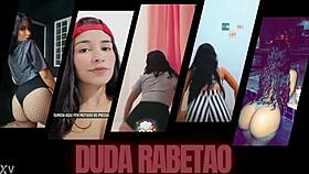 In tight shorts pushed hard while shaking playfully for everyone