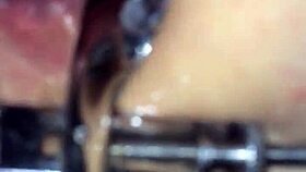 shemale slides speculum deep into my ass for toy play