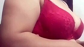 Amateur latina couple gropes her big tits on live webcam