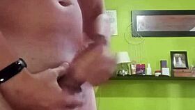 she gets so hot and starts masturbating wildly with a massive cumshot finish