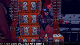 Redhead bombshell teases with monster cock cumshot blast