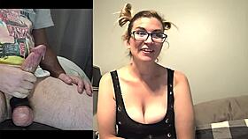 she watches intently as i jerk off for blake lee in cfnm femdom humiliation