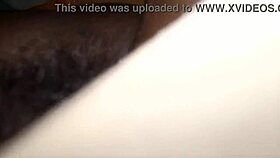 i spread her big ebony ass on bed fuck tight pussy creampie inside