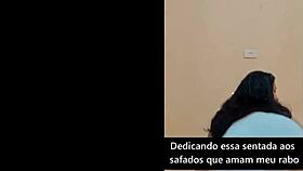 In tight shorts pushed hard while shaking playfully for everyone