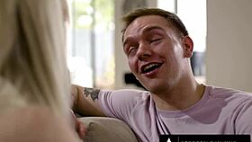 COCK-TEASING BLONDE LILLY BELL EDGES BF FOR MONTH BEFORE ORAL CREAMPIE BLAST