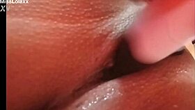 Sensual latina teases her juicy pussy with dildo on bed 😘