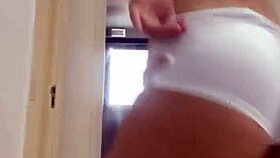 hot dancer shakes in see-through white shorts