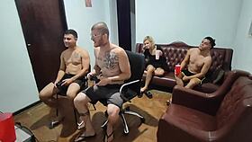 gaming night with bros turns into bareback assfucking