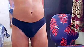 she gets feminized curves squeezed before work pov street tease muscular body jeans panties reveal