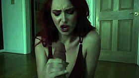 Pretty young babe rides cowgirl after hot blowjob and cumshot finish