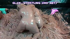 Will Big Tits Lesbians Conquer Messy Mud Wrestling?