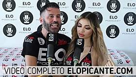 elo podcast plays with veve valencia's tits during their chat