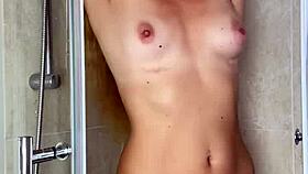 watch this hairy milf masturbate in the shower with dirty talk