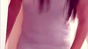 Milf shows everything while moaning loud and teasing her curves