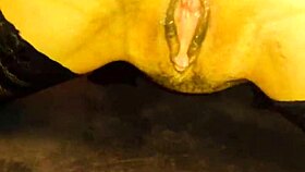 mature wife spreads stocking-clad legs for close-up rough pounding