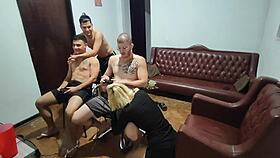 gaming night with bros turns into bareback assfucking