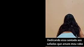 In tight shorts pushed hard while shaking playfully for everyone