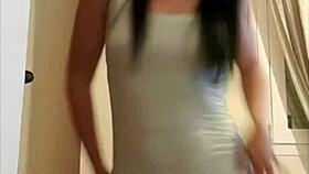 Milf shows everything while moaning loud and teasing her curves