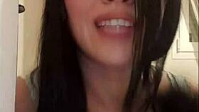 Milf shows everything while moaning loud and teasing her curves