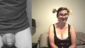 she watches intently as i jerk off for blake lee in cfnm femdom humiliation