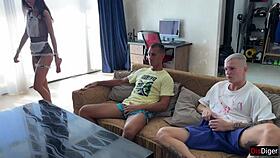 Hard Fucked Cute Maid Passed Around In Group Creampie!