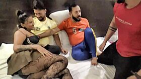 Real indian college babe in wild gangbang screaming orgasms!