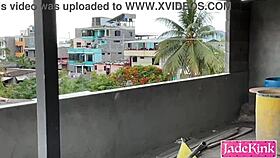 sucking off pervert construction worker's throbbing big cock on site