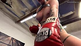 pro fighter bares tits dominates you in fierce pov battle