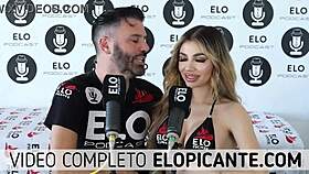 elo podcast plays with veve valencia's tits during their chat