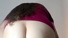 hey check this latina milf flashing her huge cameltoe pussy lips