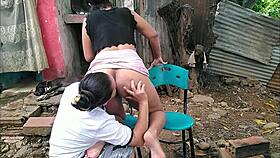 Manicurist returns hornier licking ass pussy before public doggystyle pounding cums hard