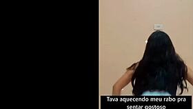 In tight shorts pushed hard while shaking playfully for everyone