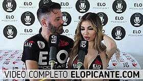 elo podcast plays with veve valencia's tits during their chat