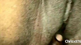 Chubby ebony amateur takes anal ass pussy pounding missionary style