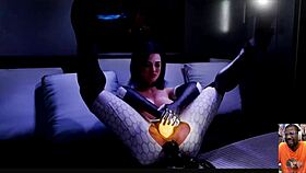 shadowheart, take these backshots with anal beads while miranda shoves huge dildo deep