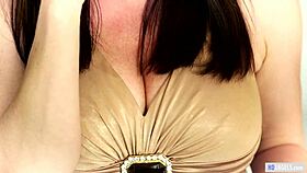 Busty Mature Licks Pussy in First Lesbian Xmas Face Sitting