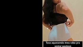 In tight shorts pushed hard while shaking playfully for everyone