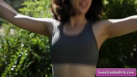 whitney wright kisses alexis tae wet after workout?