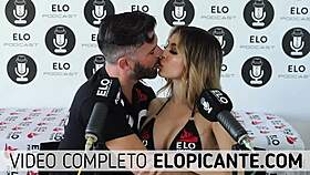 elo podcast plays with veve valencia's tits during their chat